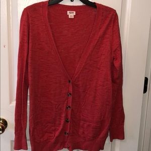Mossimo XL GUC Coral/Red Cardigan
